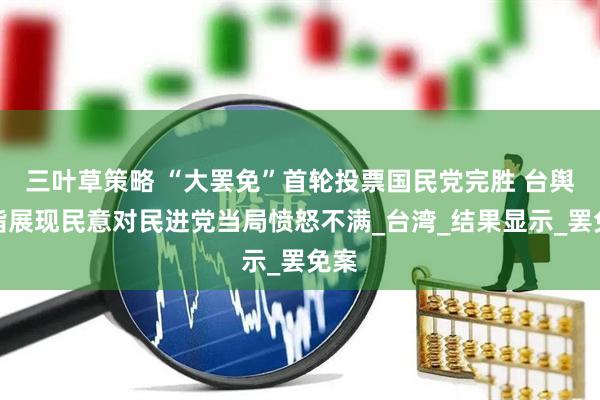 三叶草策略 “大罢免”首轮投票国民党完胜 台舆论指展现民意对民进党当局愤怒不满_台湾_结果显示_罢免案
