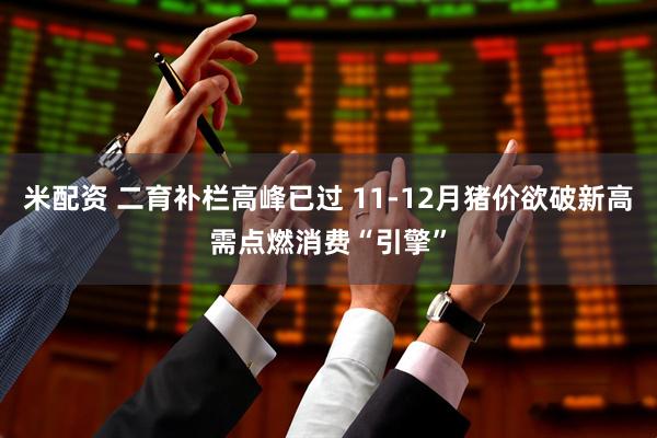 米配资 二育补栏高峰已过 11-12月猪价欲破新高需点燃消费“引擎”