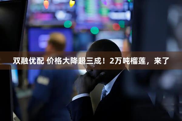 双融优配 价格大降超三成！2万吨榴莲，来了