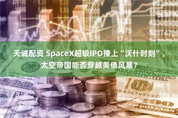 天诚配资 SpaceX超级IPO撞上“沃什时刻”,太空帝国能否穿越美债风暴?